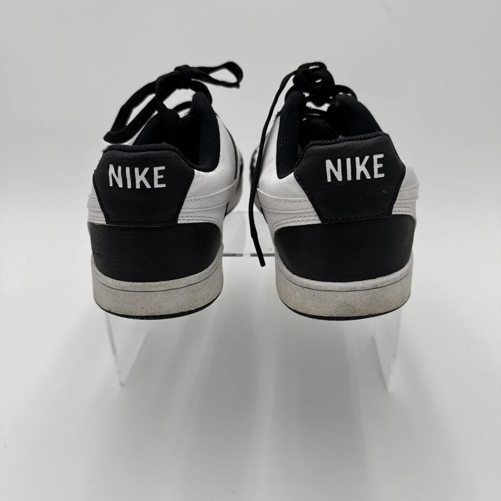 Nike court Vision Low Casual Shoes Men's White/Black‎ Used HM9862-001 Size 8.5